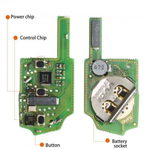 5pcs Xhorse XSMQB1EN Universal Smart Remote Key MQB Filp 3 Buttons Proximity English for VVDI2/ Mini Key Tool