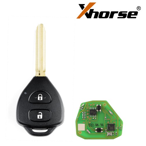 Xhorse XKTO05EN Wire Remote Key for Toyota Flat 2 Buttons Triangle English 5pcs/lot