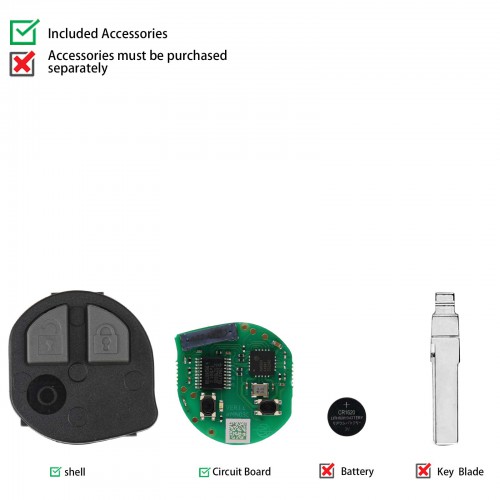 Xhorse XNSZ01EN Wireless Remote Key for Suzuki 2 Buttons 5pcs/lot