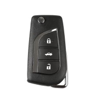 [Clearance Sale] Xhorse XNTO00EN Wireless Remote Key Toyota Flip 3 Buttons Enlgish 5pcs/lo