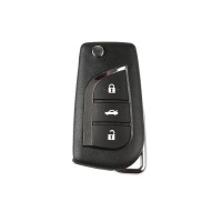 [Clearance Sale] Xhorse XKTO00EN Wire Remote key Toyota Flip 3 Buttons English 5pcs/lot
