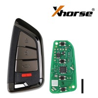 Xhorse XSKF21EN Knife Style II Smart Remote Key Memoeial Edition 4 Buttons Shiny Black Color 5pcs/lot