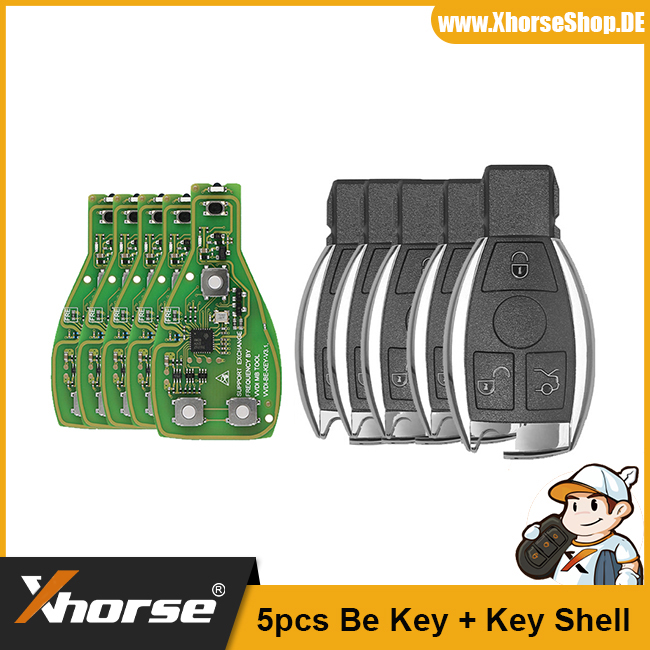 Xhorse VVDI BE Key Pro Improved Version with Smart Key Shell 3 Button Get 5 Free Token for VVDI MB Tool 5pcs/lot