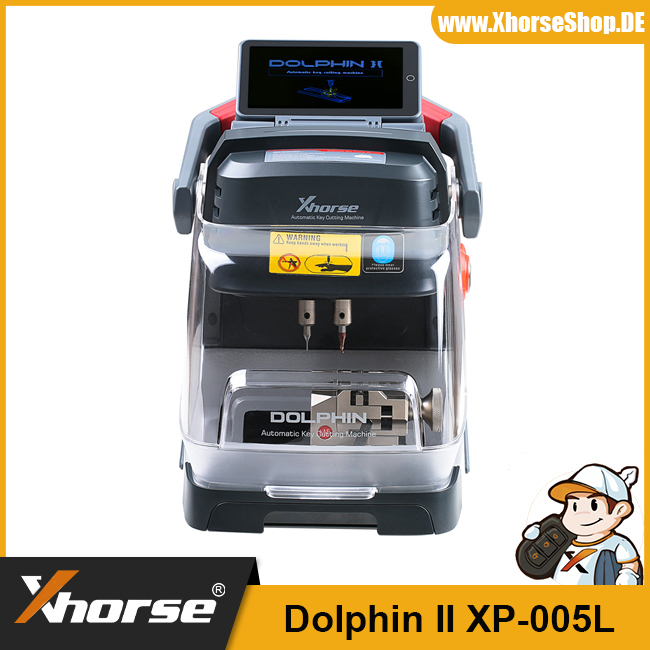 2024 Xhorse Dolphin II XP-005L XP005L High Sec Portable Key Cutting Machine for All Key Lost with Adjustable Touch Screen