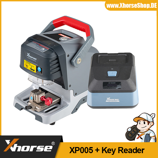 2023 Xhorse Dolphin XP-005 XP005 Key Cutting Machine Plus Xhorse Key Reader Optical Key Bitting Recognition