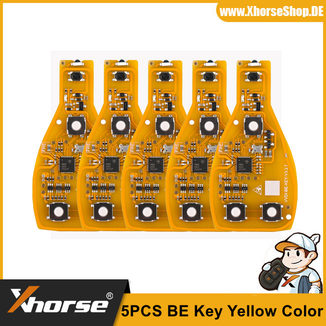 Xhorse VVDI BE Key Pro Improved Version for Mercedes Benz Yellow Board without Tokens/ Points 5pcs/lot