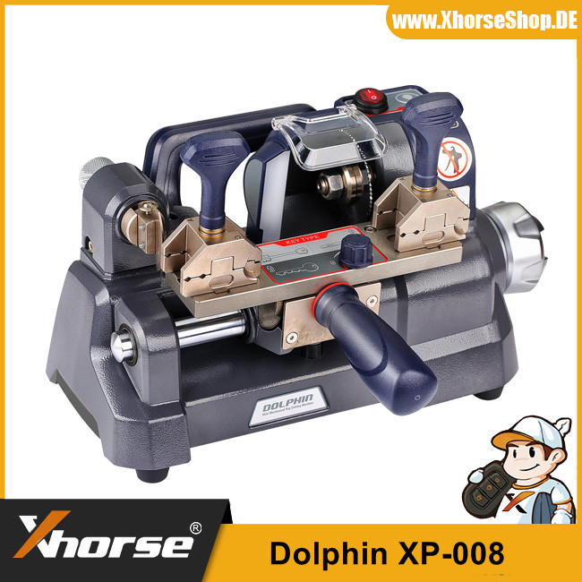 2023 Xhorse Dolphin XP-008 XP008 Manual Key Cutting Machine for Special Bit, Double Bit Keys with Built-in Battery