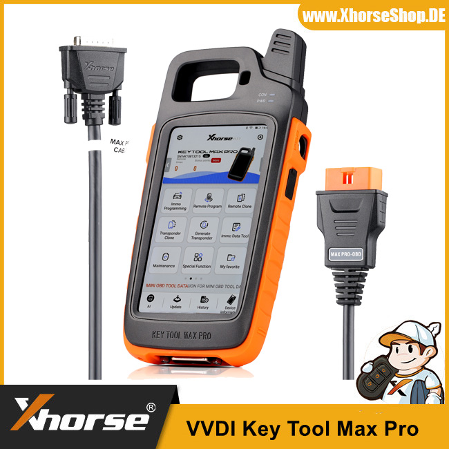 2022 Xhorse VVDI Key Tool Max Pro Remote Key Programmer CAN FD, Battery Voltage and Leakage Current Functions