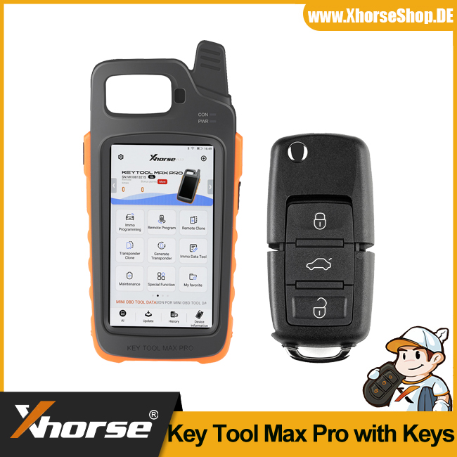 Xhorse VVDI Key Tool Max Pro and 10pcs XKB501EN VW Wire Remote Key Get Free ID48 96bit Function