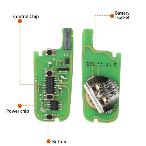 Xhorse XEFO01EN Super Remote Key Ford Flip 4 Buttons with Built-in Super Chip English 5pcs/lot