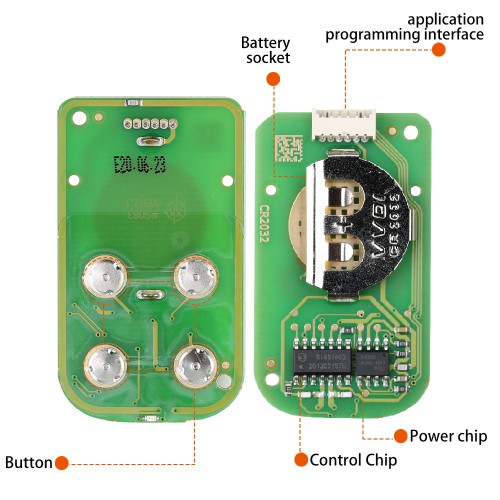 XHORSE XKXH02EN Universal Wired Remote Key 4 Buttons Golden Style (English Version) 5pcs/lot