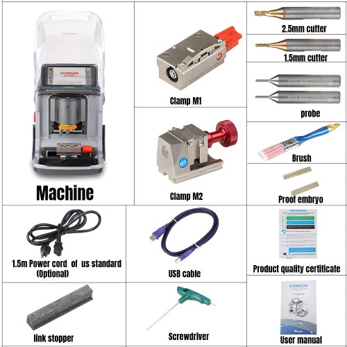 Xhorse Condor XC-Mini Plus Condor XC-MINI II Key Cutting Machine Plus VVDI MB BGA Tool Get 1 Year Free Tokens