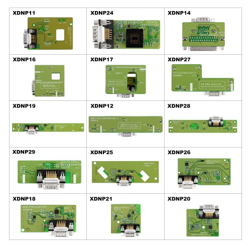 Xhorse Solder-Free Adapters & Cable Package for Mini PROG and Key Tool PLUS Tablet (Full Set 15pcs)