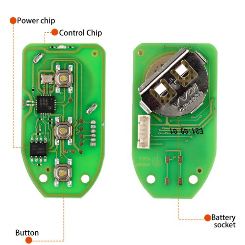 Xhorse XKHY00EN Wire Remote Key Hyundai Separate 3 Buttons (Hyundai 3B Wire Remote) English 5pcs/lot