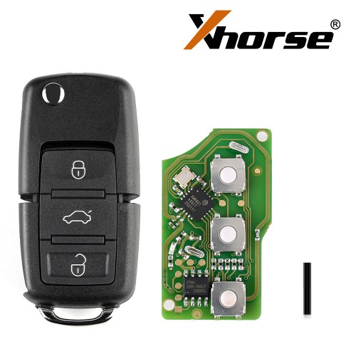 Xhorse XKB501EN VW Wire Remote Key 3 Buttons Volkswagen B5 Flip English Black Color 5pcs/lot