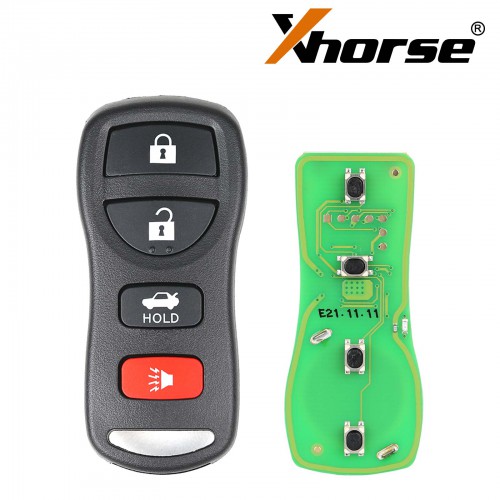 Xhorse XKNI00EN Wire Remote Key 3+1 Buttons for Nissan Type (Nissan 4B Wire Remote) 5pcs/lot