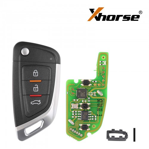 Xhorse XKKF02EN Wire Remote Key Knife Flip 3 Buttons English 5pcs/lot