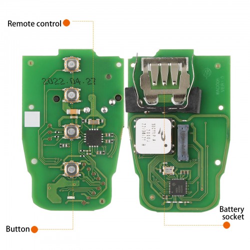 Xhorse XSADJ1GL VVDI 754J Smart Key PCB for Audi 315MHZ/ 433MHZ/ 868MHZ A6L Q5 A4L A8L with Key Shell