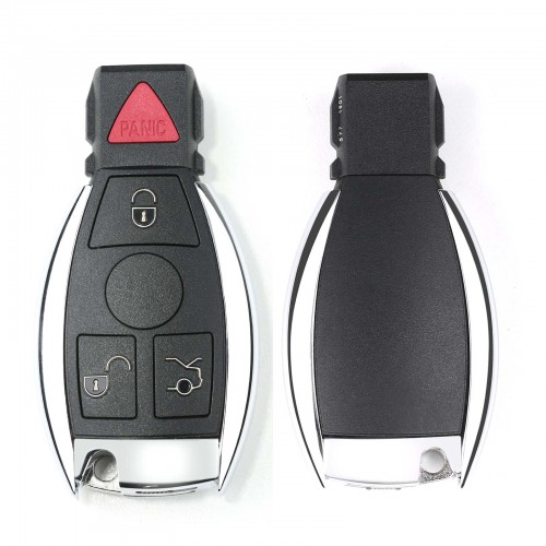 Xhorse Mercedes Benz Smart Key Shell 3+1 Button with a Red Panic Button Can Work with VVDI BE Key Pro 5pcs/lot