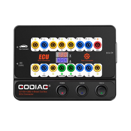 GODIAG GT100+ New Generation AUTO TOOL OBDII Break Out Box ECU Connector with Electronic Current Display