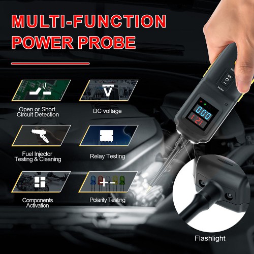 GODIAG GT101 Mini Pirt Electric Circuit Tester Vehicles Electrical System Diagnosis/ Fuel Injector Cleaning & Testing/ Current Detection/Relay Testing