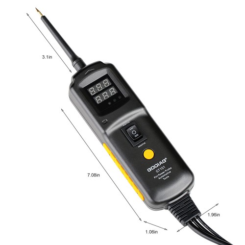 GODIAG GT101 Mini Pirt Electric Circuit Tester Vehicles Electrical System Diagnosis/ Fuel Injector Cleaning & Testing/ Current Detection/Relay Testing