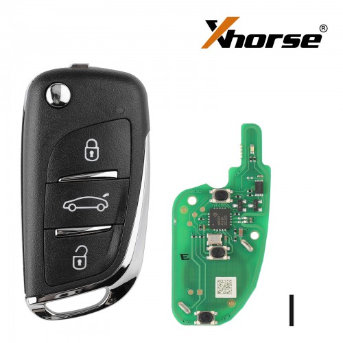 Xhorse XEDS01EN Super Remote Key DS Type 3 Buttons with Built-in Super Chip Transponder English 10pcs/lot