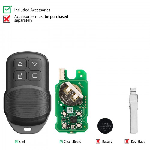 Xhorse XKGHG1EN Wire Masker Garage Remote Key English 5pcs/lot