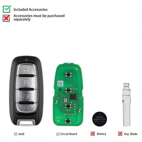 Xhorse XSCH01EN XM38 Universal Smart Key for Chrysler 4 Buttons Newly Add 8A 4D 5pcs/lot