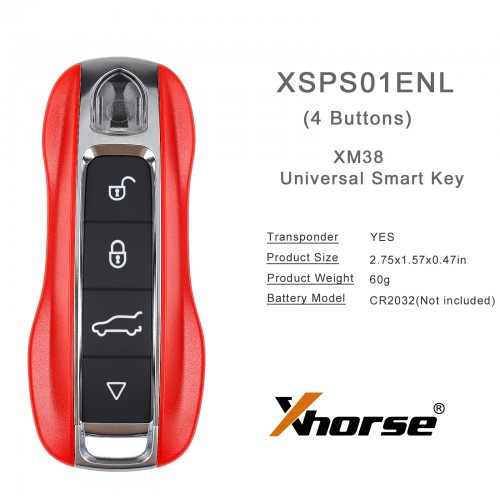 Xhorse XSPS01EN POR.S Style XM38 Porsche 4 Buttons Universal Smart Remote Key Newly add 8A 4D 5pcs/lot