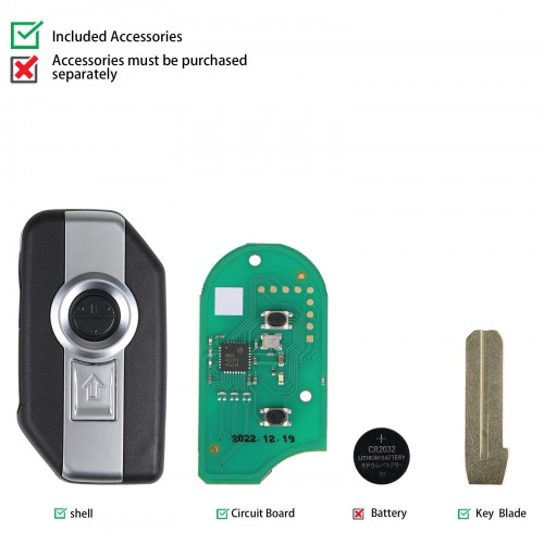 XHORSE XSBM90GL XM38 BMW Motorcycle Smart Key with 8A Chip 3 Buttons