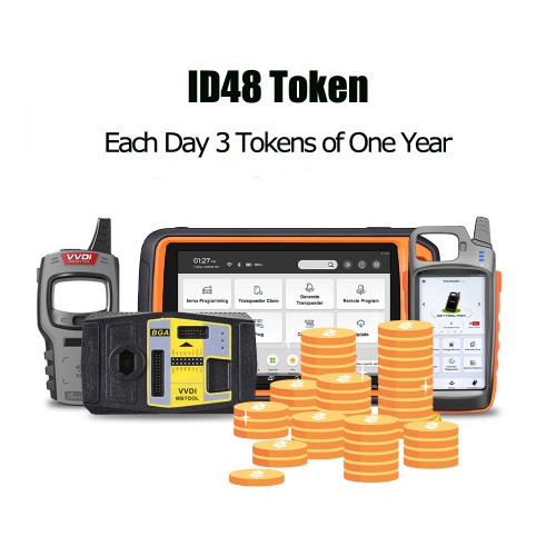 Each Day 3 Tokens of One Year for Xhorse Key Tool Plus/ Mini VVDI Key Tool/ Key Tool Max ID48 96bit Clone