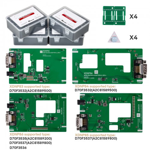 Xhorse XDNPM1GL MQB48 BGA Solder Free Adapters 4pcs (No Disassembly) For Xhorse Multi-Prog/ VVDI Prog/ Key Tool Plus