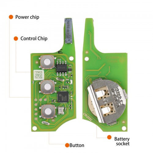 Xhorse XEB510EN Super Remote Key VW B5 Flip 3 Button With Built-in XT27B Super Chip English 5pcs/lot