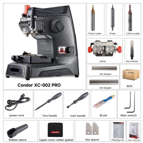 [Pre-Order] 2025 Xhorse CONDOR XC-002 Pro XC002 Pro Manual Key Cutting Machine Optimized Performance Ultra-High Precision Duplication