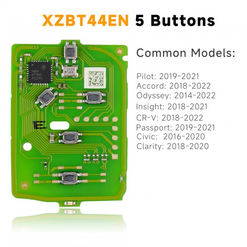 Xhorse XZBT44EN Special 5 Buttons Remote Key PCB Board Exclusively for Honda 5pcs/lot