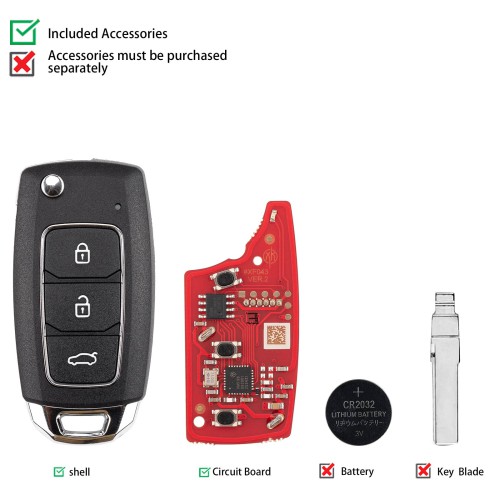XHORSE XKHY25EN Hyundai Knife Style 2nd Generation Wired Smart Key 5pcs/lot