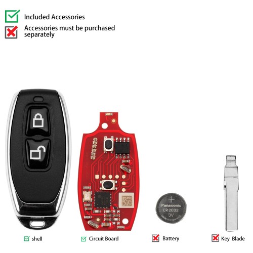 Xhorse XKGD22EN 2nd Generation Garage Remote 5pcs/lot Support Wireless Programming