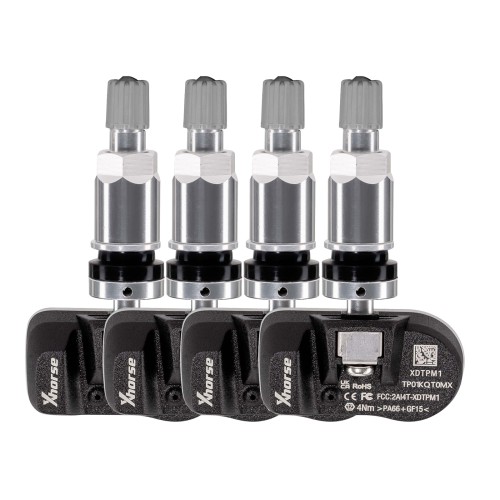4pcs Xhorse XDTPM1EN 315MHz+433MHz 2 in 1 Universal Programmable TPMS Sensor