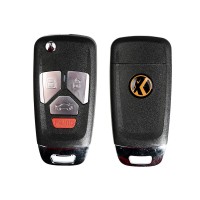 Xhorse XNAU02EN Wireless Remote Key for Audi Flip 4 Buttons Key English Version 5pcs/lot