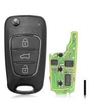 Xhorse XNHY02EN Wireless Flip Remote Key 3 Buttons KIA Hyundai Type 5pcs/lot