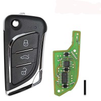 Xhorse XKLKS0EN Wire Remote Key Lexus Style 3 Buttons English (Chrome-Plating) 5pcs/lot