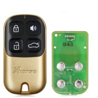 XHORSE XKXH02EN Universal Wired Remote Key 4 Buttons Golden Style (English Version) 5pcs/lot