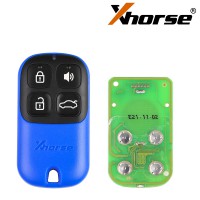 XHORSE XKXH01EN Wire Remote Key Shell Separate 4 Buttons Blue English 5pcs/lot