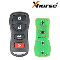 Xhorse XKNI00EN Wire Remote Key 3+1 Buttons for Nissan Type (Nissan 4B Wire Remote) 5pcs/lot