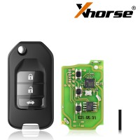 Xhorse XKHO00EN Wire Remote Key Honda Flip 3 Buttons English 5pcs/lot