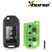 Xhorse XKHO01EN Wire Remote Key Fob Honda Flip 3+1 Buttons English 5pcs/lot