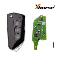 XHORSE XKGA81EN All Black 3 Buttons Universal Wired Remote Key 5pcs/lot