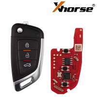 Xhorse XKKF05EN Knife Style 3 Buttons 2nd Generation Wire Remote 5pcs/lot Support Wireless Programming