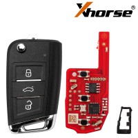 Xhorse XKMQB5EN 2nd Generation MQB Style 3 Buttons Wired Remote 5pcs/lot